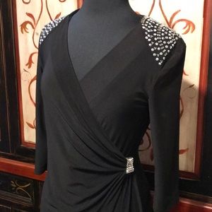 Vintage R & M Richards black evening dress